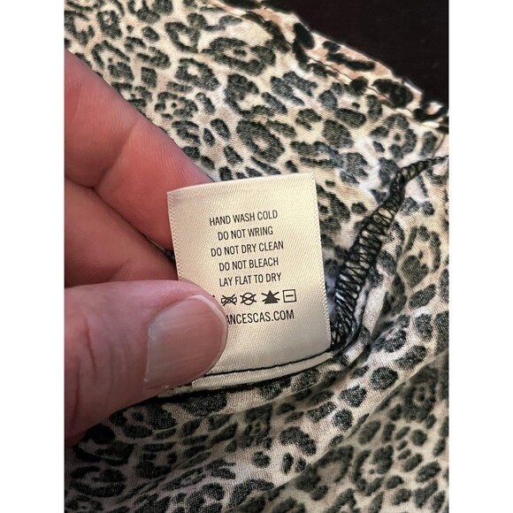 Mi Ami Tank Top Womens Small Black White Leopard Print Lace Cami Shirt - Picture 7 of 7